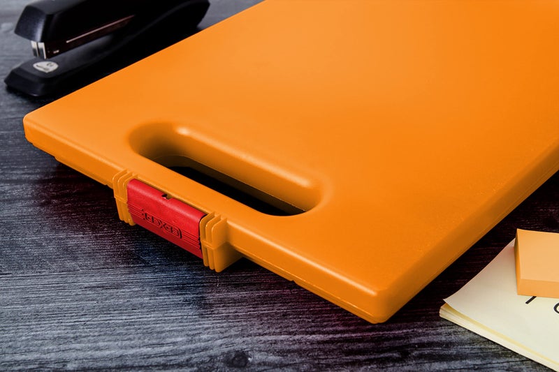 Dexas Clipcase Storage Clipboard with Handle, Orange - Image 5